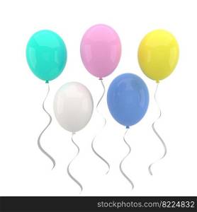 Colorful balloons flying for Birthday party and celebrations . 3D render for birthday, party, banners. Colorful balloons flying for Birthday party and celebrations . 3D render for birthday, party, banners.