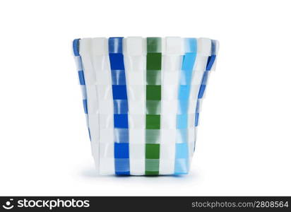 Colorful basket isolated on the white background