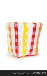 Colorful basket isolated on the white background