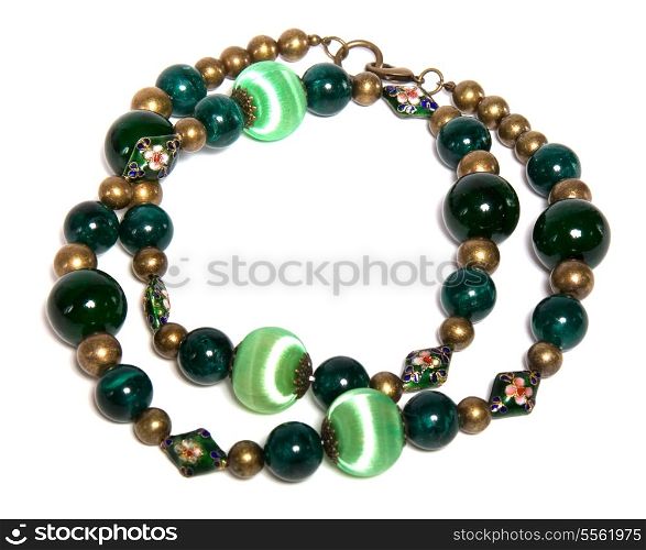 colorful beads isolated on white background
