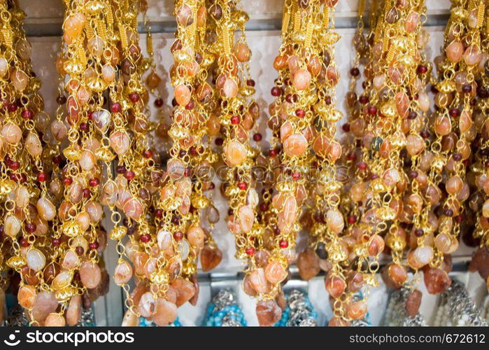 Colorful beads of various color