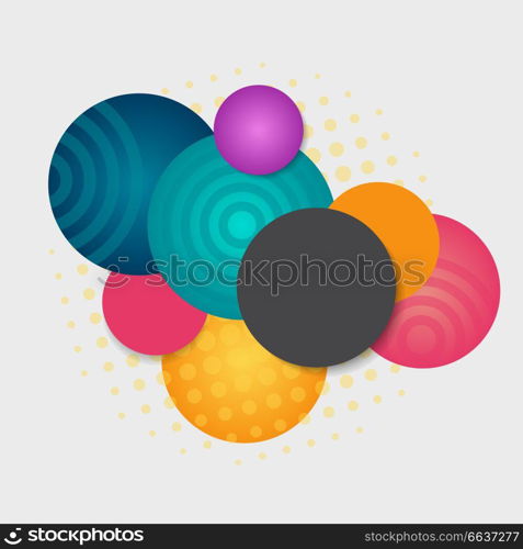 Colorful Beautiful Balls on Light Background / Conceptual Vector Design.. Colorful Beautiful Balls on Light Background / Conceptual Vector Design