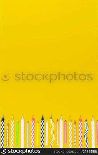 colorful birthday candles with