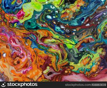 Colorful blots. Abstract background. Marble texture. Acrylic colors.