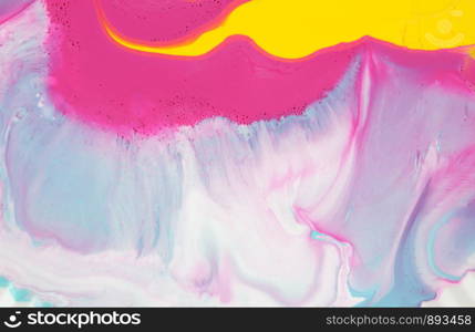 Colorful blots. Abstract background. Marble texture. Acrylic colors.