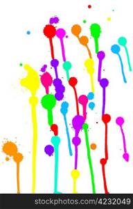 colorful blots on a white background