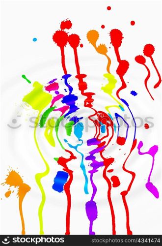 colorful blots on a white background