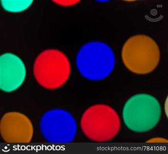 colorful bokeh at night with lights
