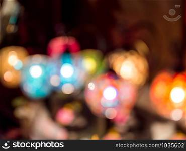 Colorful bokeh background from mosaic lamp.