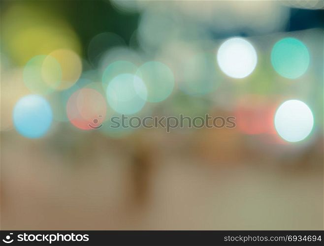 Colorful bokeh background of city lights illuminated at night