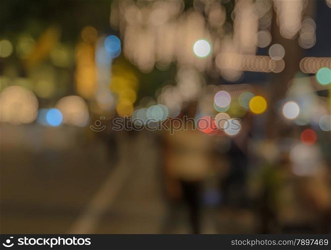 Colorful bokeh city nightlife background