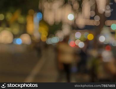 Colorful bokeh city nightlife background