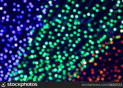 Colorful bokeh lights, abstract blur background in night