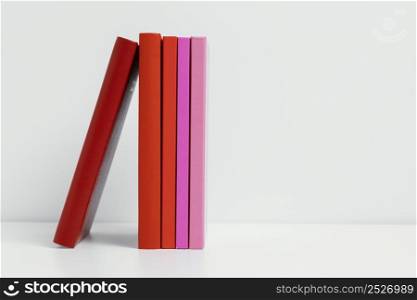colorful books frame with copy space
