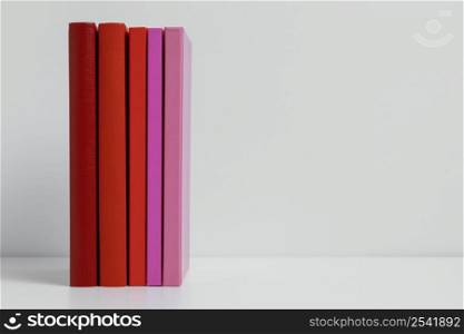 colorful books with copy space