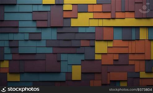 colorful brick wall realistic 3d illustration, concept, abstract high quality colorful background5