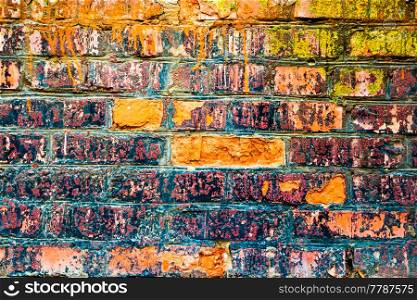 Colorful Brick wall texture grunge urban street background, copyspace. Colorful Brick wall texture grunge urban street background