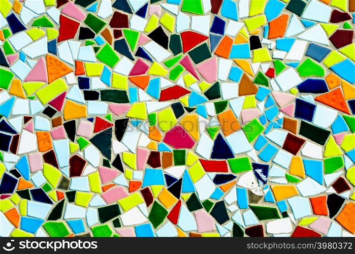 Colorful broken tiles trencadis