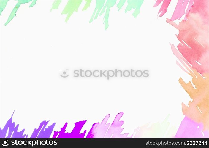 colorful brush stroke white background