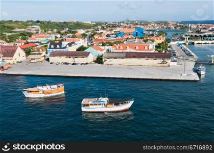 Colorful buildings of Willemstad, Curacao, Netherlands Antilles