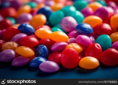 Colorful candy closeup. Color food. Generate Ai. Colorful candy closeup. Generate Ai