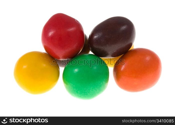 colorful candy isolated on a white