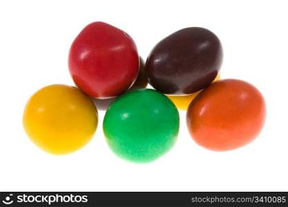 colorful candy isolated on a white