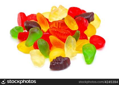 Colorful candy isolated on white background.