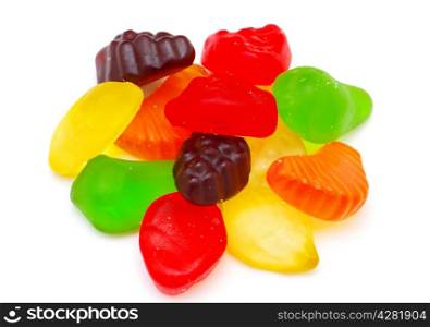 Colorful candy isolated on white background