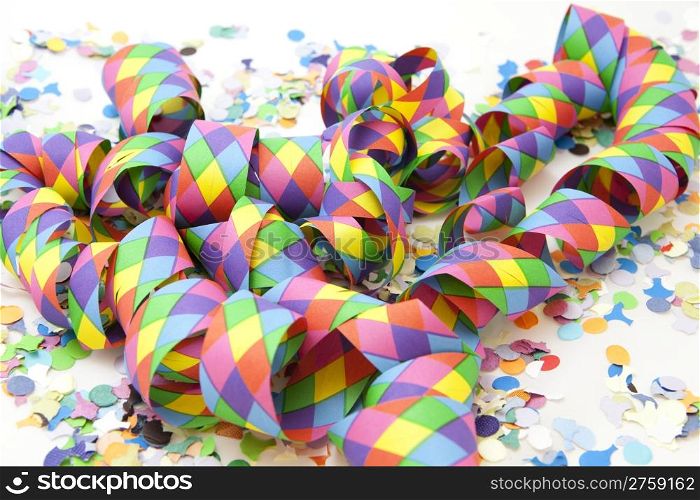 Colorful carnival background with long stripes