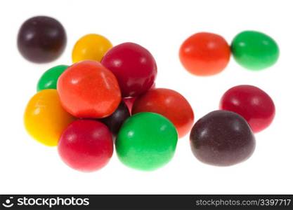colorful chocolate candy isolated on white