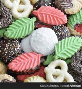 Colorful Christmas Cookies ,Close Up