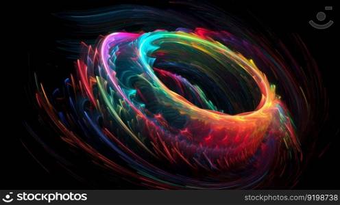 colorful circle spiral sci-fi funnel generative ai.