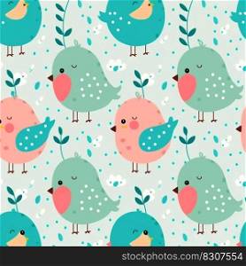 Colorful cute bird seamless pattern. Cute background for textile print, wrapping paper.Cute bird illustration. Funny childish seamless pattern.. Colorful cute bird seamless pattern. Cute background for textile print, wrapping paper. Funny childish seamless pattern