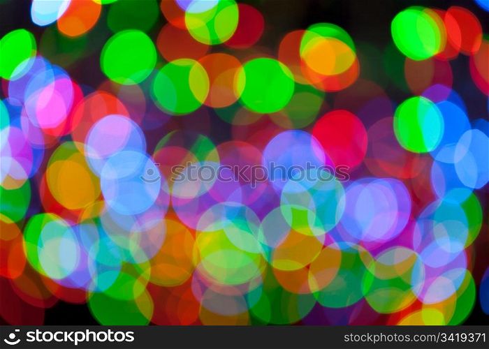 Colorful defocused lights background
