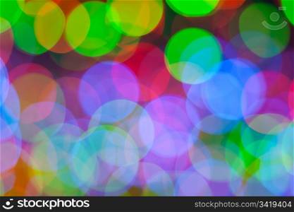 Colorful defocused lights background