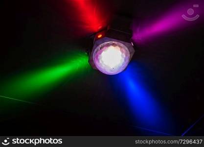 Colorful disco ball in night club, party concept. Colorful disco ball