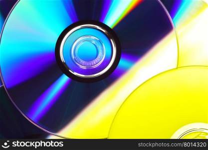 Colorful DVD close-up, may be used as background