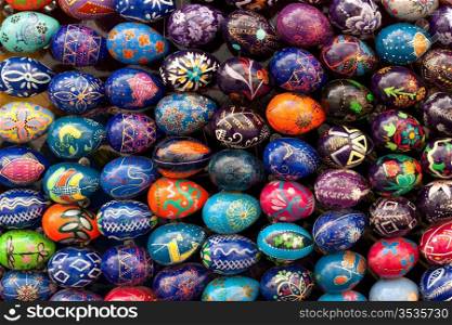 Colorful Easter eggs. Abstract easter colorful background.