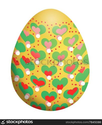 Colorful easter eggs on white background