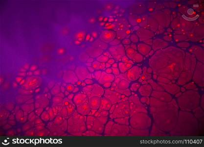 Colorful ebru or art of Marbling background on water surface