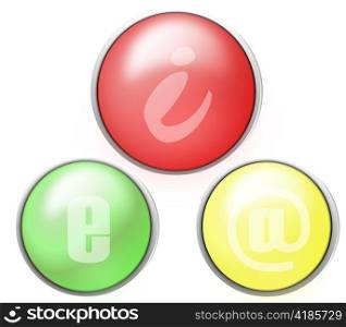 Colorful email buttons