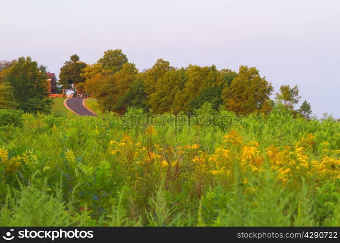 Colorful fall scenery landscapes.