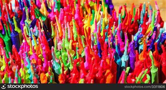 colorful firecrackers handmade traditional Mexico fireworks