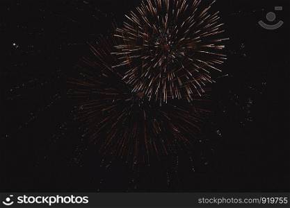 Colorful fireworks on the black sky background. Colorful fireworks on the black sky background.