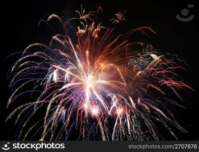 Colorful Fourth of July fireworks