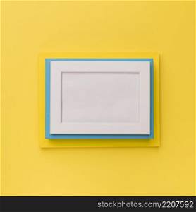 colorful frames yellow background