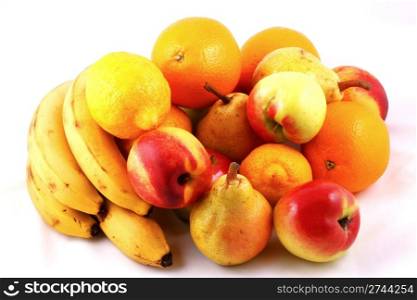 Colorful fresh group of fruits