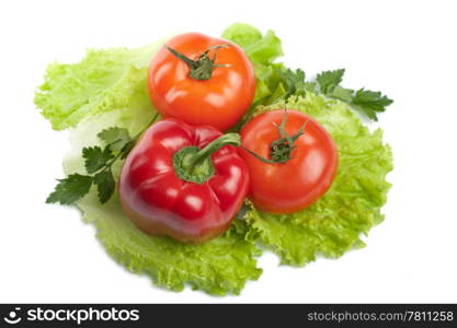 colorful fresh vegetables isolated