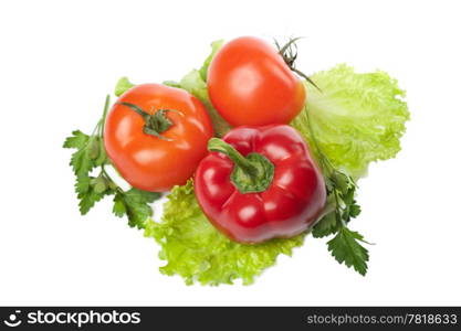 colorful fresh vegetables isolated